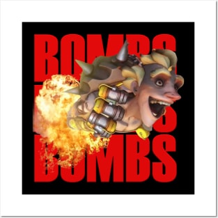 junkrat rocket with bombs bombs bombs Posters and Art